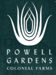 Dark blue rectangle with text and illustration of a plant.